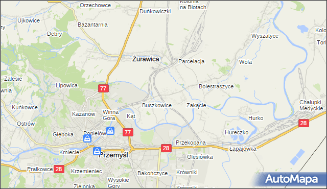 mapa Buszkowiczki, Buszkowiczki na mapie Targeo