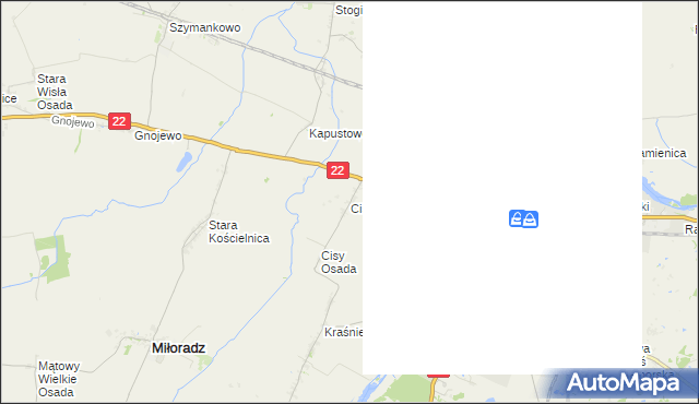 mapa Cisy gmina Malbork, Cisy gmina Malbork na mapie Targeo