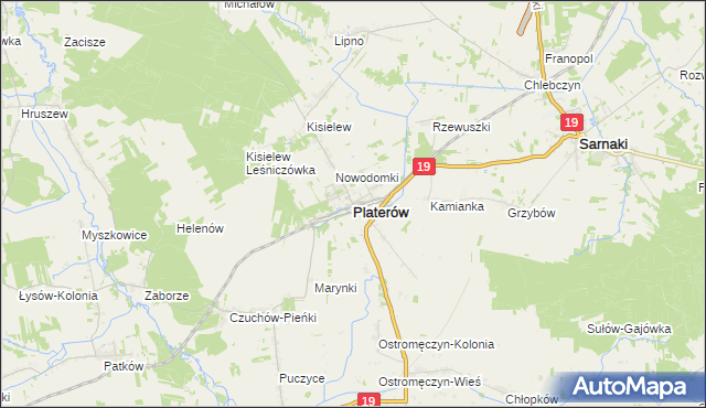 mapa Platerów, Platerów na mapie Targeo