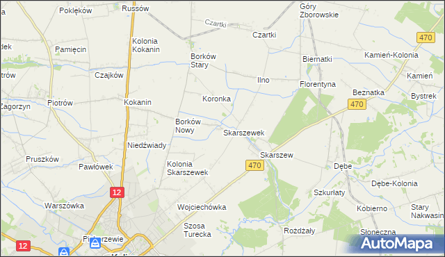 mapa Skarszewek, Skarszewek na mapie Targeo