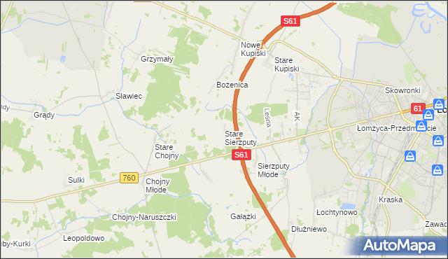 mapa Stare Sierzputy, Stare Sierzputy na mapie Targeo