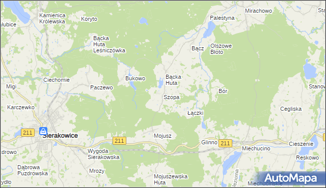 mapa Szopa, Szopa na mapie Targeo