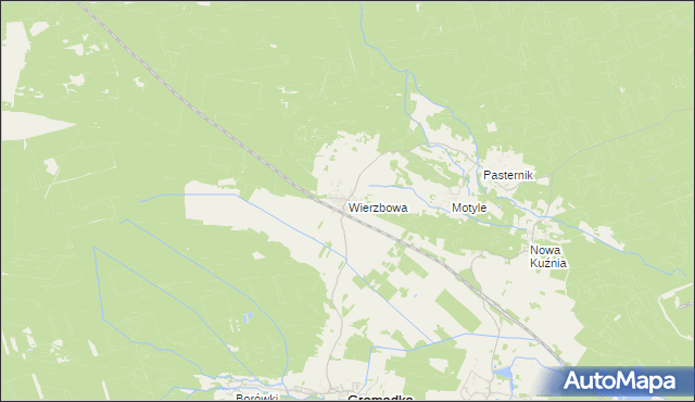 mapa Wierzbowa gmina Gromadka, Wierzbowa gmina Gromadka na mapie Targeo