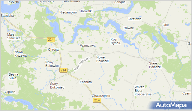 mapa Nowe Polaszki, Nowe Polaszki na mapie Targeo