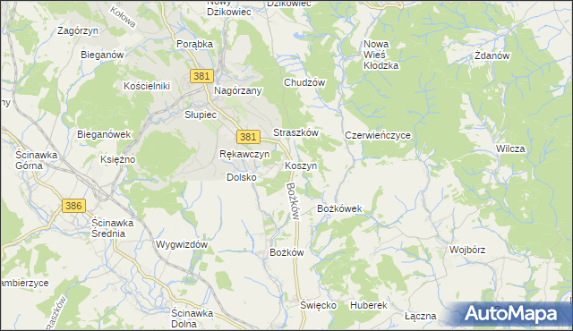 mapa Sobaniów, Sobaniów na mapie Targeo