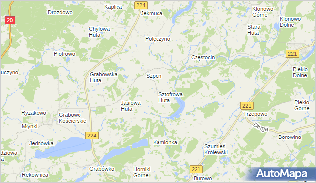 mapa Sztofrowa Huta, Sztofrowa Huta na mapie Targeo
