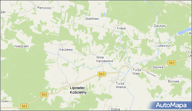 mapa Wola Kęczewska, Wola Kęczewska na mapie Targeo