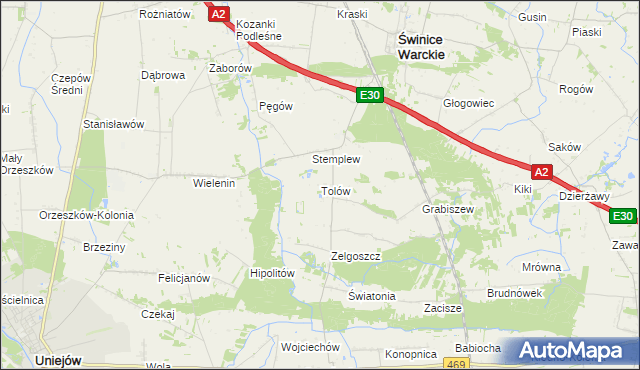 mapa Tolów, Tolów na mapie Targeo