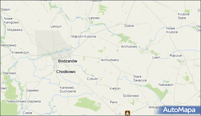 mapa Archutówko, Archutówko na mapie Targeo