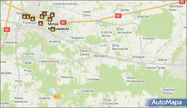 mapa Barcząca, Barcząca na mapie Targeo