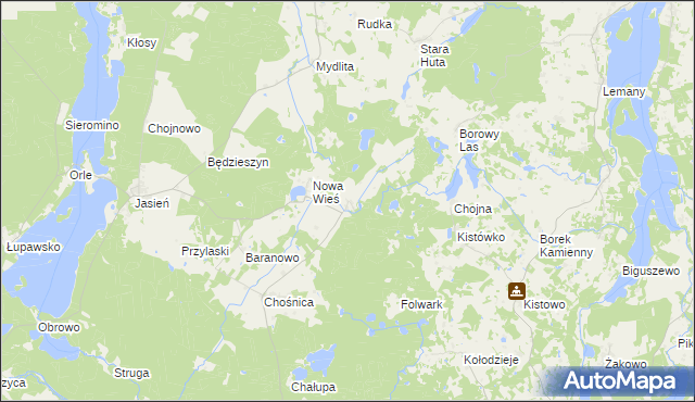 mapa Bawernica, Bawernica na mapie Targeo