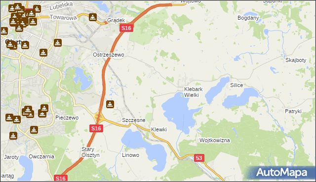 mapa Biedówko, Biedówko na mapie Targeo