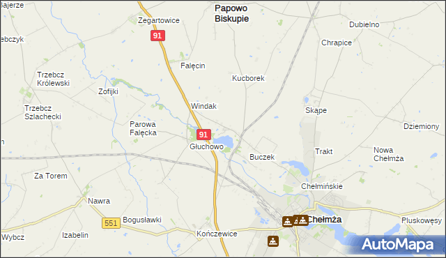 mapa Bielczyny, Bielczyny na mapie Targeo