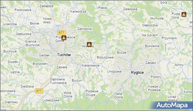 mapa Bistuszowa, Bistuszowa na mapie Targeo