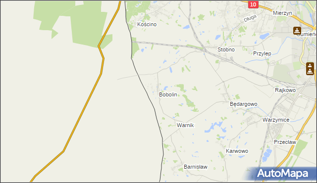 mapa Bobolin gmina Kołbaskowo, Bobolin gmina Kołbaskowo na mapie Targeo