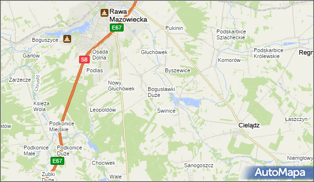 mapa Bogusławki Małe, Bogusławki Małe na mapie Targeo