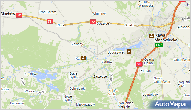 mapa Boguszyce Małe, Boguszyce Małe na mapie Targeo