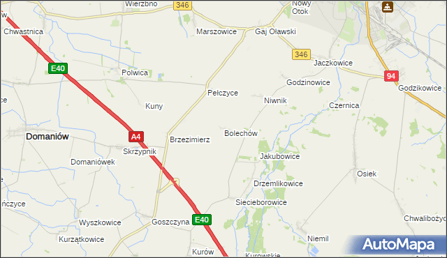 mapa Bolechów, Bolechów na mapie Targeo