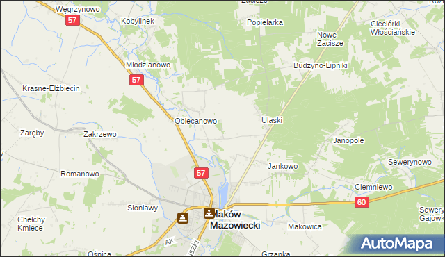 mapa Budzyno-Bolki, Budzyno-Bolki na mapie Targeo