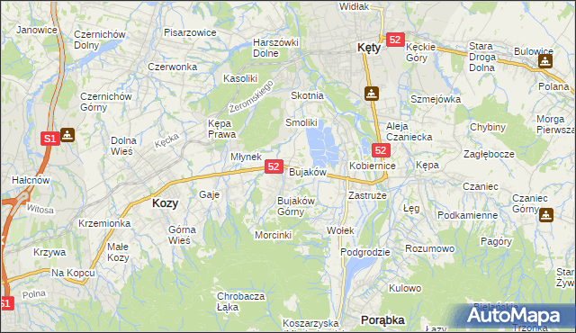 mapa Bujaków, Bujaków na mapie Targeo