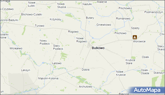 mapa Bulkowo-Kolonia, Bulkowo-Kolonia na mapie Targeo