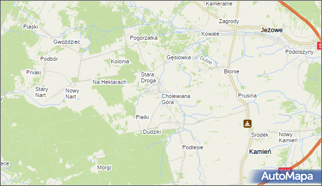 mapa Cholewiana Góra, Cholewiana Góra na mapie Targeo