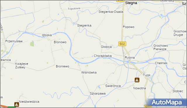 mapa Chorążówka, Chorążówka na mapie Targeo