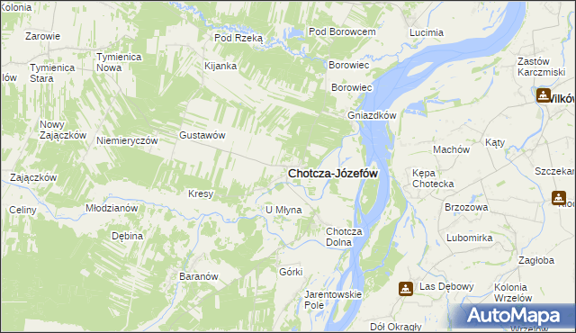 mapa Chotcza-Józefów, Chotcza-Józefów na mapie Targeo