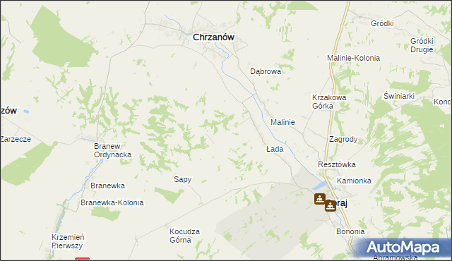 mapa Chrzanów-Kolonia, Chrzanów-Kolonia na mapie Targeo