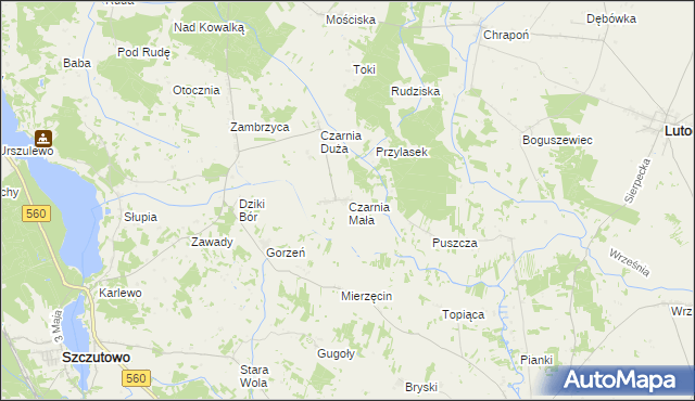 mapa Czarnia Mała, Czarnia Mała na mapie Targeo