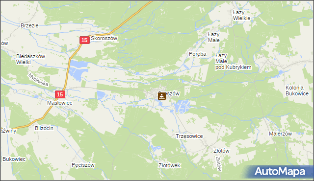 mapa Czeszów, Czeszów na mapie Targeo