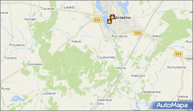 mapa Czystochleb, Czystochleb na mapie Targeo