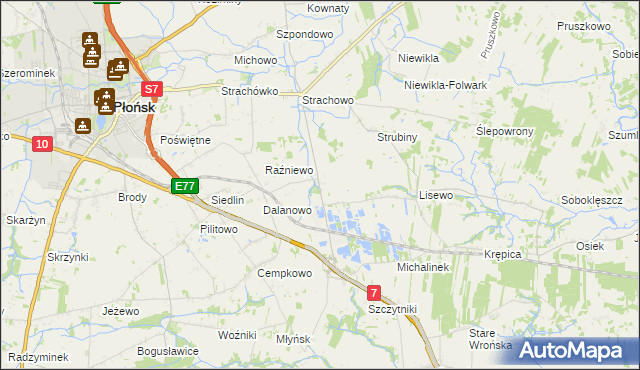 mapa Dalanówek, Dalanówek na mapie Targeo