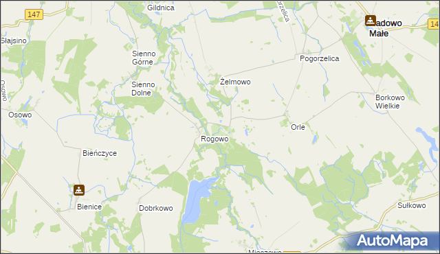 mapa Dargomyśl gmina Radowo Małe, Dargomyśl gmina Radowo Małe na mapie Targeo