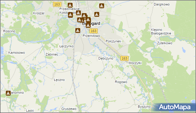 mapa Dębczyno, Dębczyno na mapie Targeo