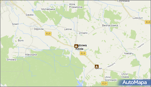 mapa Dębowa Kłoda, Dębowa Kłoda na mapie Targeo