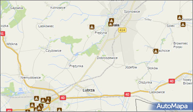 mapa Dobroszewice, Dobroszewice na mapie Targeo