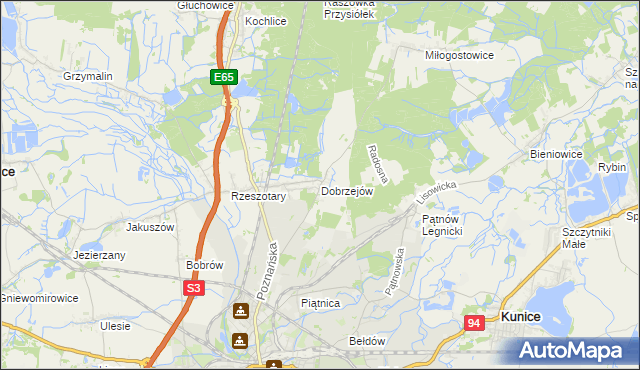 mapa Dobrzejów, Dobrzejów na mapie Targeo