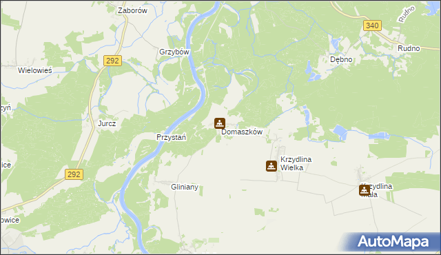 mapa Domaszków gmina Wołów, Domaszków gmina Wołów na mapie Targeo