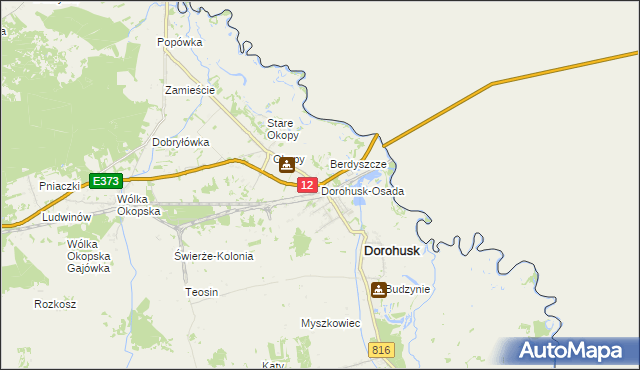 mapa Dorohusk-Osada, Dorohusk-Osada na mapie Targeo