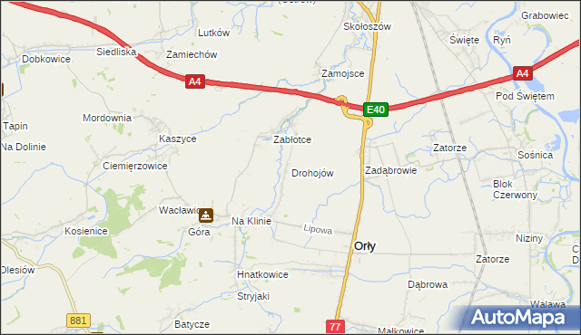 mapa Drohojów, Drohojów na mapie Targeo