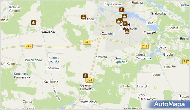 mapa Elżbieta, Elżbieta na mapie Targeo