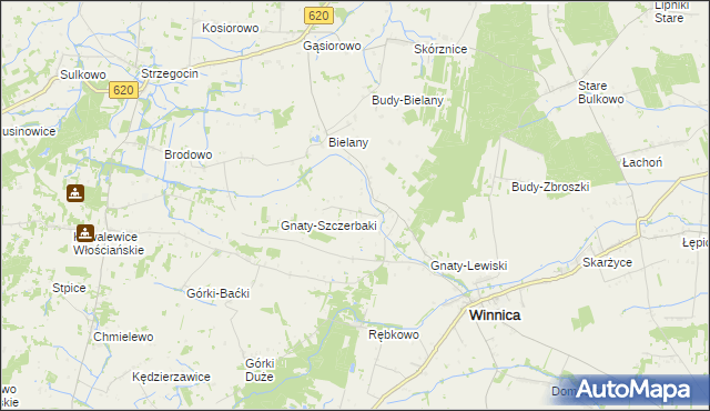 mapa Gnaty-Wieśniany, Gnaty-Wieśniany na mapie Targeo