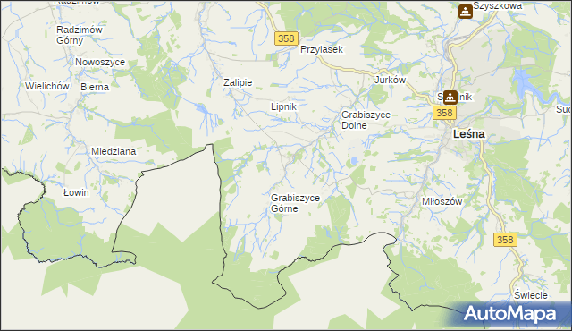 mapa Grabiszyce Średnie, Grabiszyce Średnie na mapie Targeo