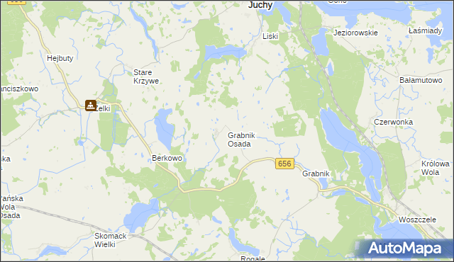 mapa Grabnik Osada, Grabnik Osada na mapie Targeo