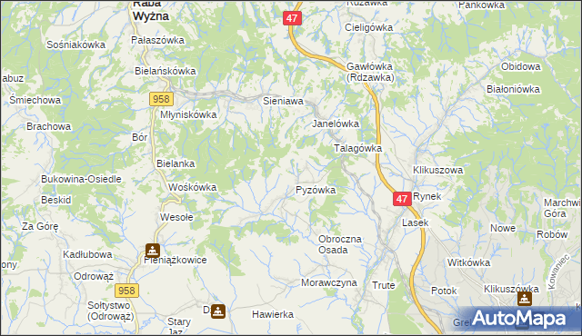 mapa Grapa, Grapa na mapie Targeo