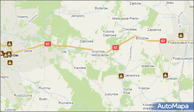 mapa Grochów Szlachecki, Grochów Szlachecki na mapie Targeo