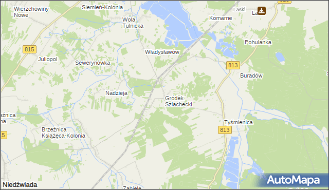 mapa Gródek Szlachecki, Gródek Szlachecki na mapie Targeo