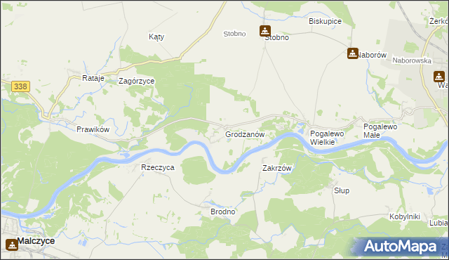 mapa Grodzanów, Grodzanów na mapie Targeo