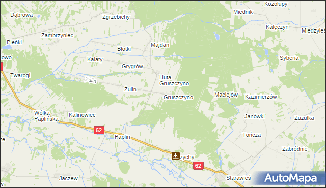 mapa Gruszczyno, Gruszczyno na mapie Targeo